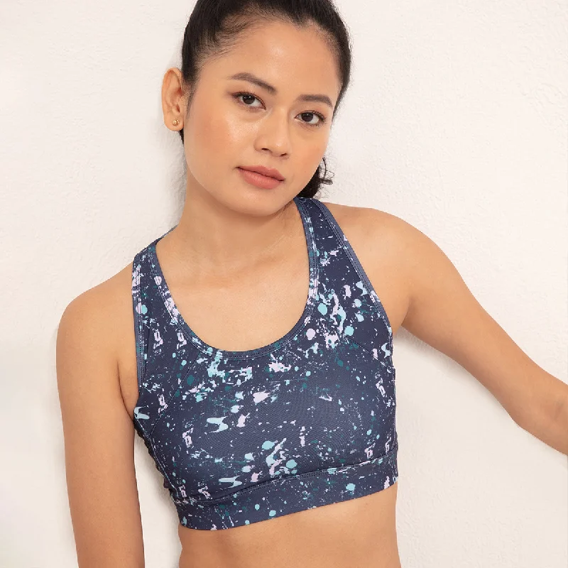 Nykd All Day On-Trend Sports Bra With Keyhole-NYK082-Back Splatter