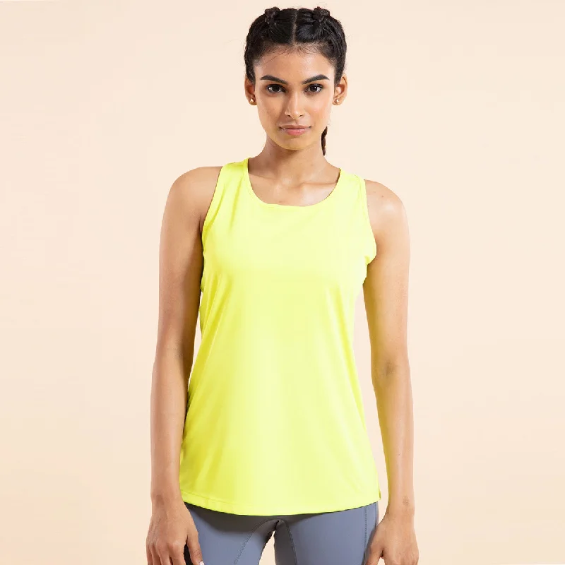 Nykd All Day Running Tank-NYK031-Lime