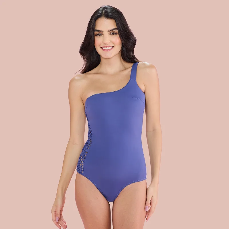 Chic One-Shoulder Swimwear-NYSW15-Purple