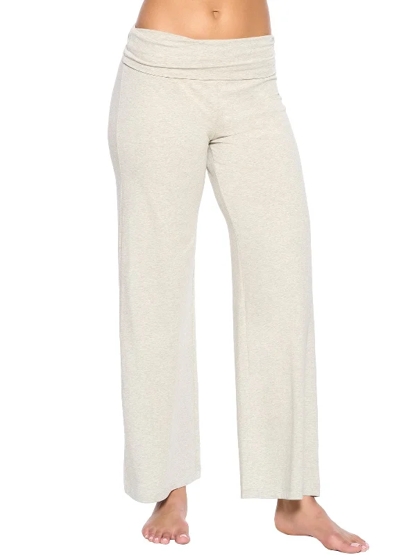 Organic Cotton Stretch Wide Leg Fold Over Pant