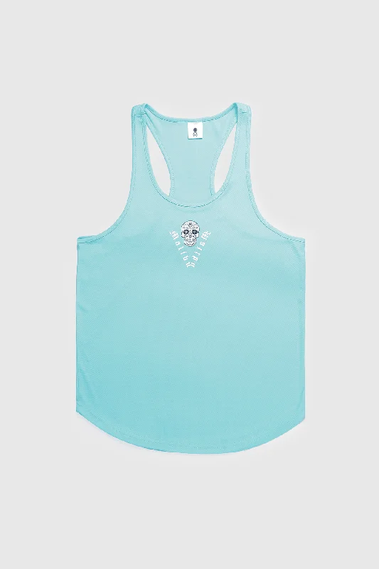 JJ Gym Tank Top - Aqua w/ Skull Design