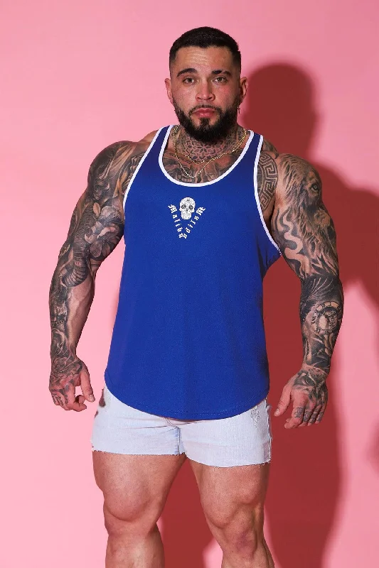 JJ Gym Tank Top - Dark Blue w/ Skull Design