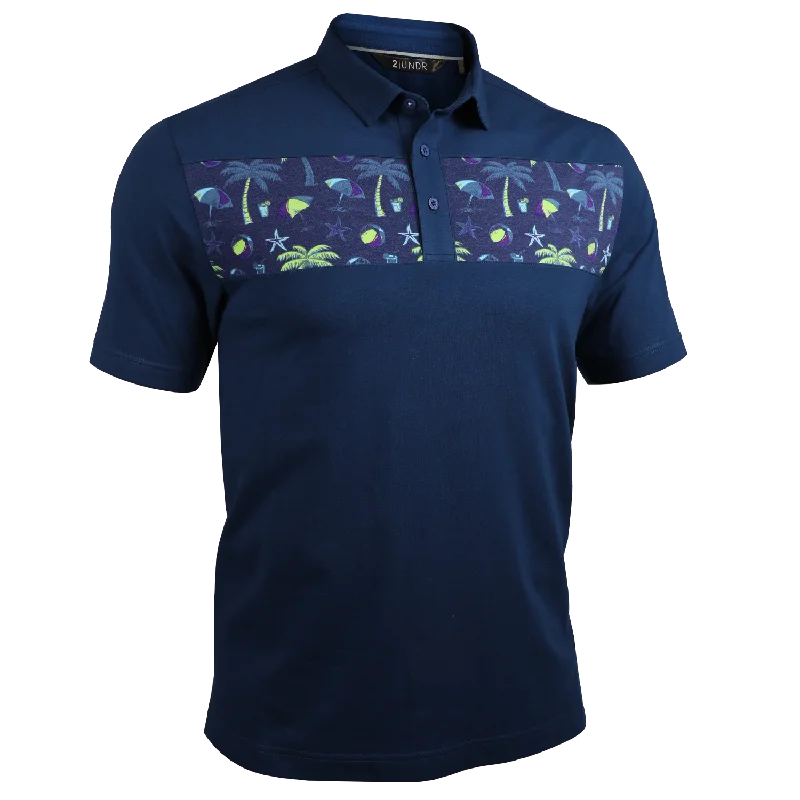 Short Sleeve Polo - Magnum IP - Midnight Oasis/Dark Navy