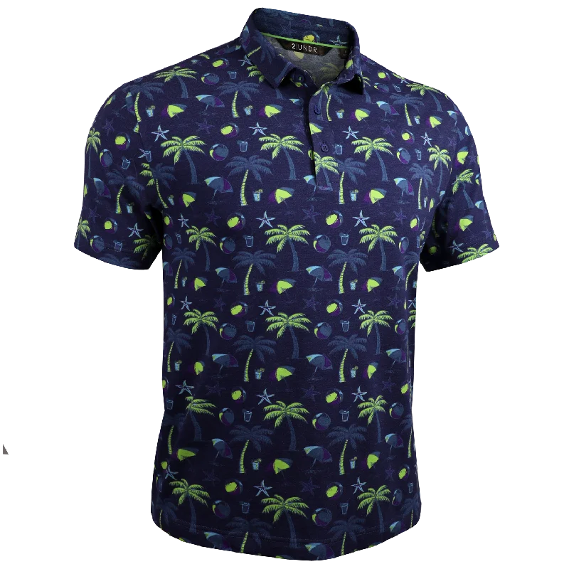 Short Sleeve Polo - The Draper - Midnight Oasis