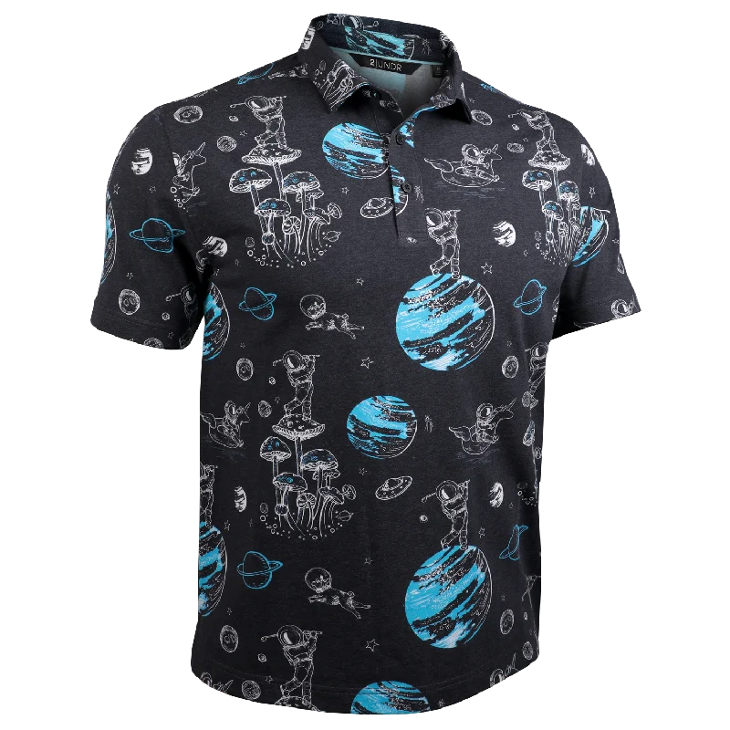 Short Sleeve Polo - The Draper - Space Golf Black