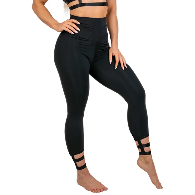 Storm High Waist Compression Leggings - Black