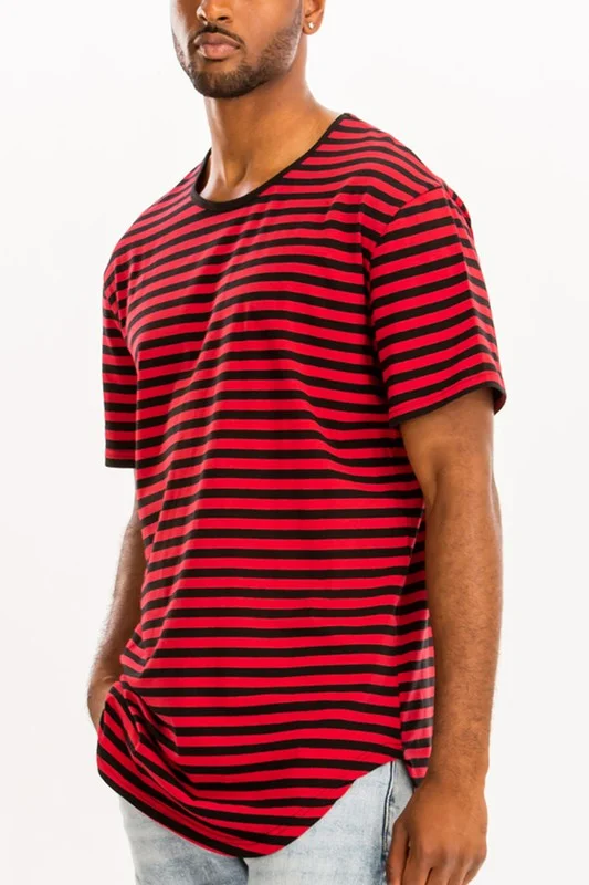 STRIPED ELONGATED TSHIRT