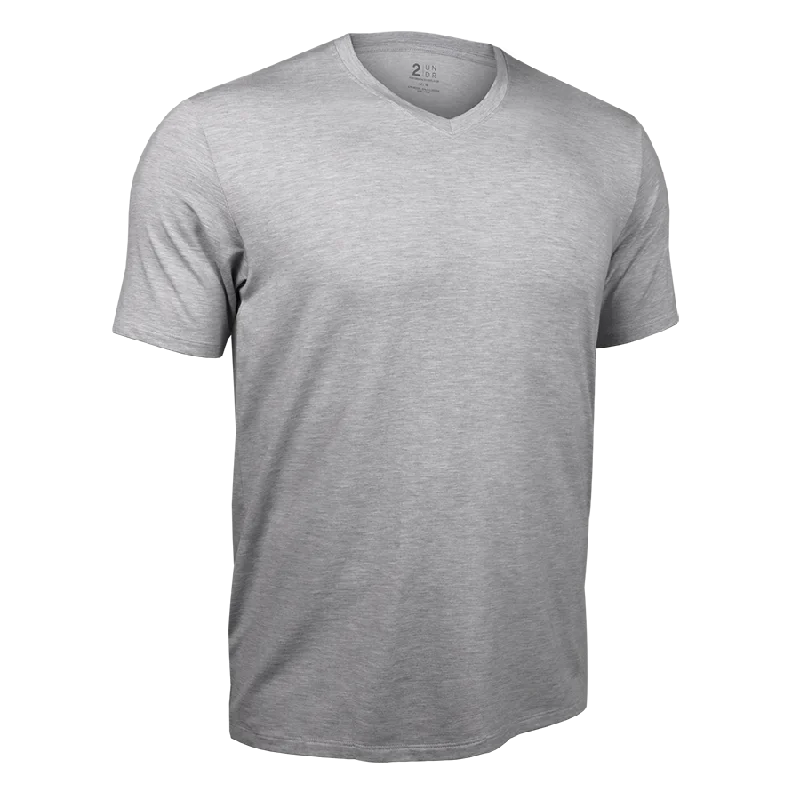 Luxury V Neck Tee - Grey