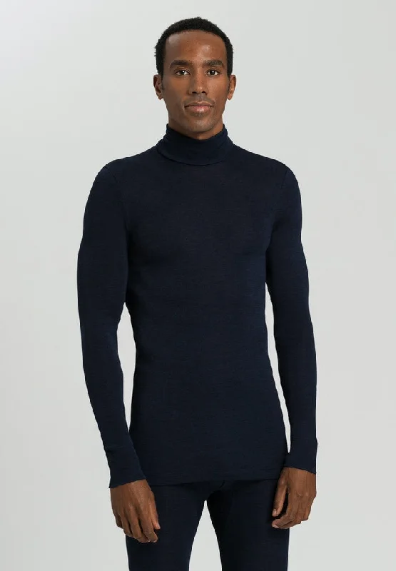 Woolen Silk - Long-Sleeved Turtle Neck Top